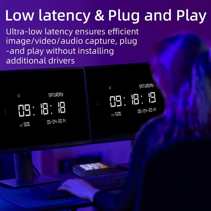 osee GoStream M2 Capture Card, Dual 4K HDMI Input Capture Card for Streaming, USB 3.0 Audio Video Capture Card Record in 1080P 60FPS Low Latency, Compatible with PS5/PS4/Xbox/Switch in OBS, YouTube - Image 5